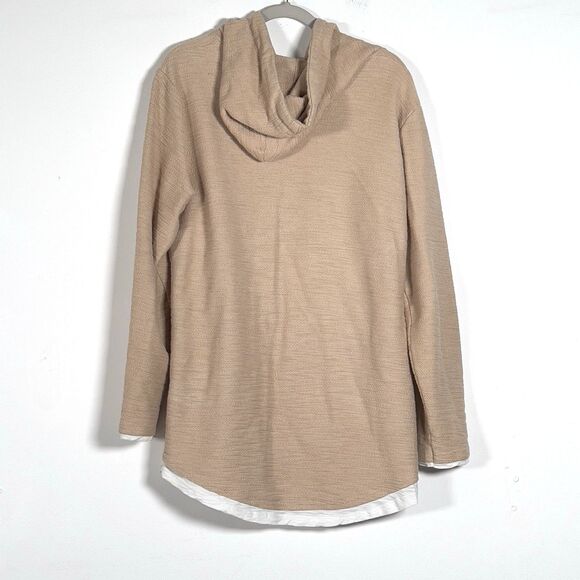 Leif Nelson Slim Fit Pullover Hooded Sweatshirt Mens Sz XL Layered Detail - Picture 7 of 11